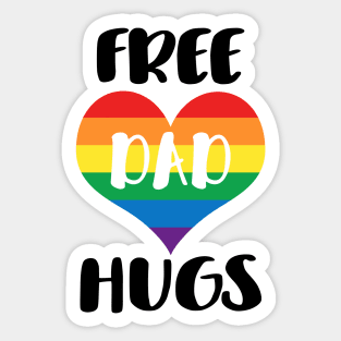 Free Dad Hugs - Black Text Sticker